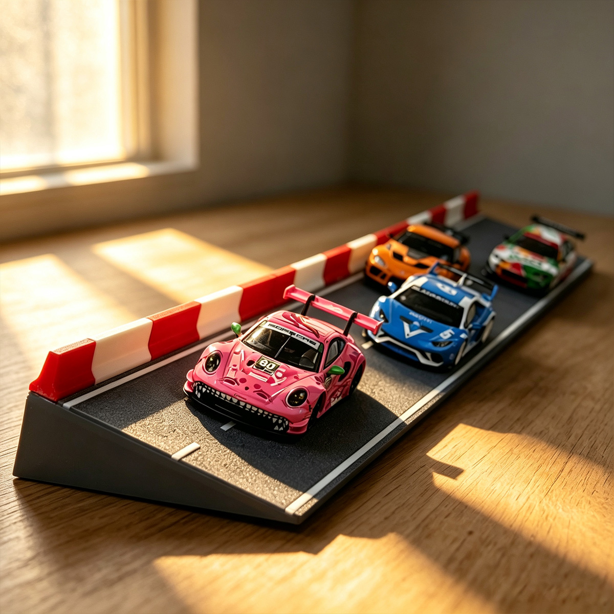 Racing Arcade Cabinet - Cenário de Carros em Miniatura em